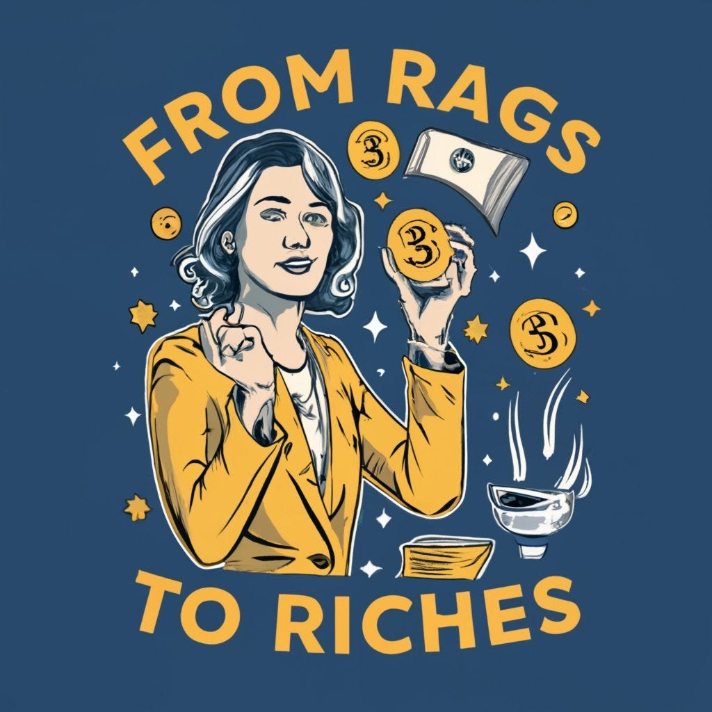 From Rags to Riches [generated with AI]