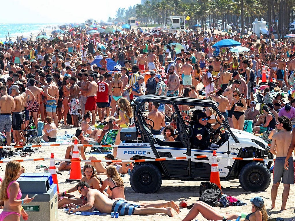 Last year’s spring break crowds in Fort Lauderdale, Florida.