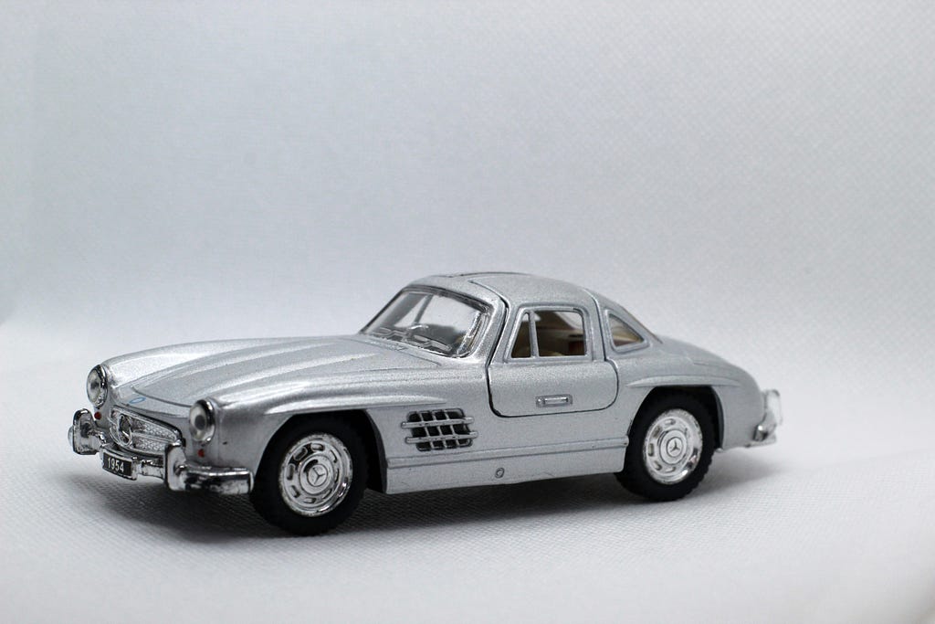 1955 Mercedes-Benz 300 SL silver 1:64