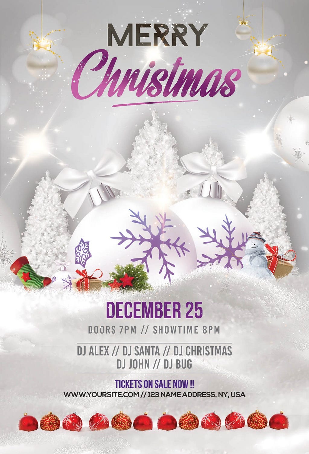 Merry Christmas & Holiday Free Psd Flyer Template Stockpsd inside Christmas Brochure Templates