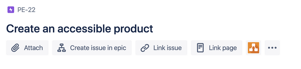 Screenshot of JIRA with an accessiblity epic.