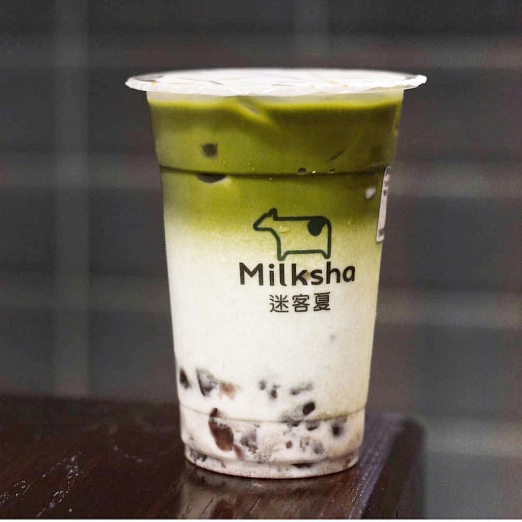 Milksha (Bubble Tea) ’s Azuki Matcha Milk
