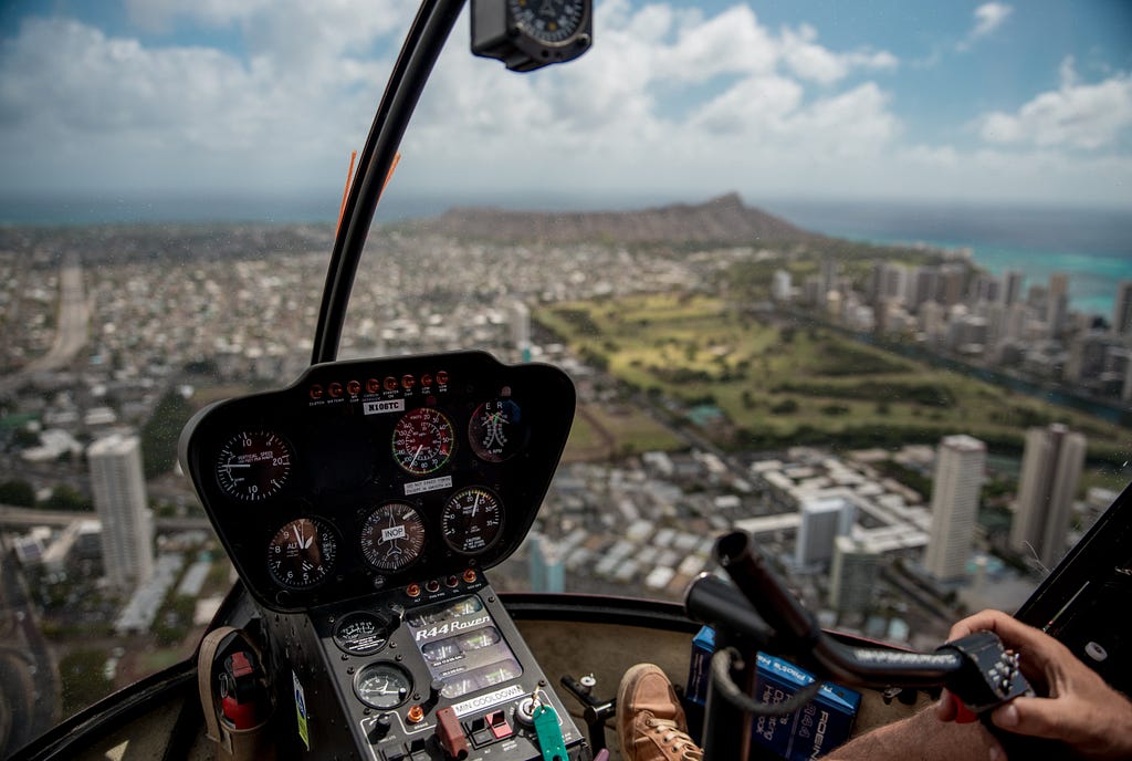 The view from a cockpit