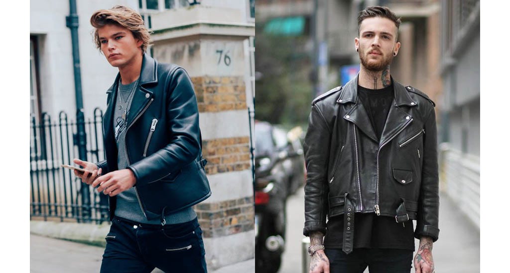 2020 menswear leather biker jackets