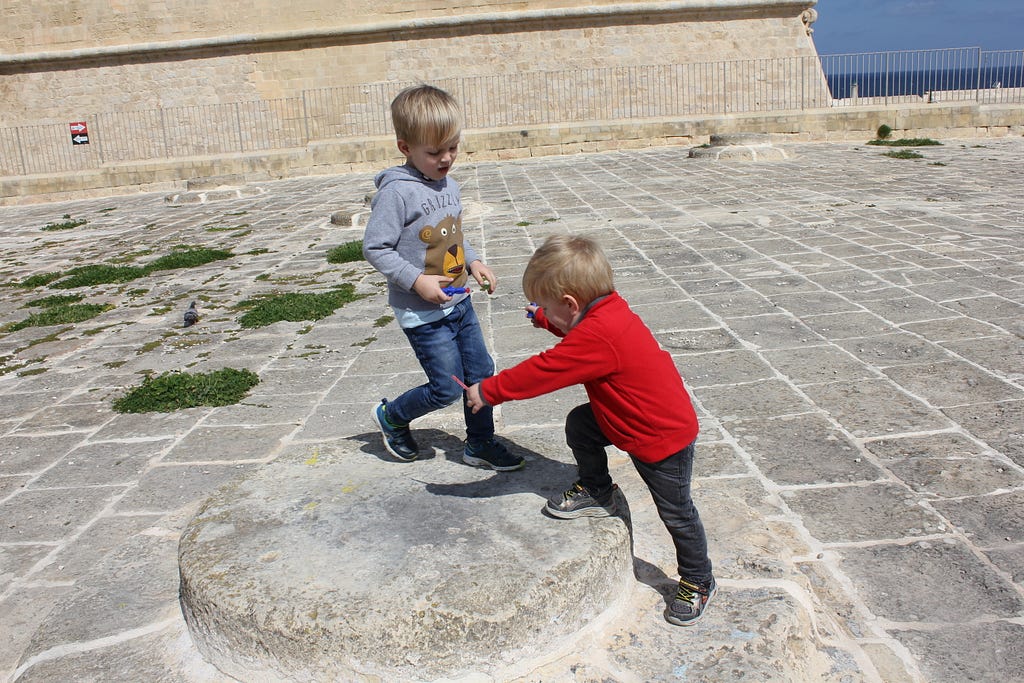 the boys in Valletta Malta