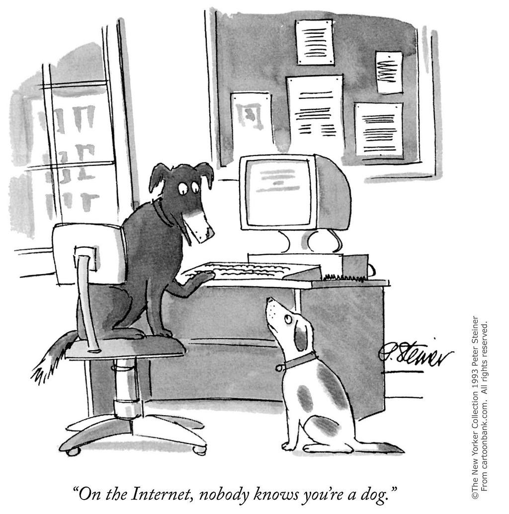 Dog on the internet