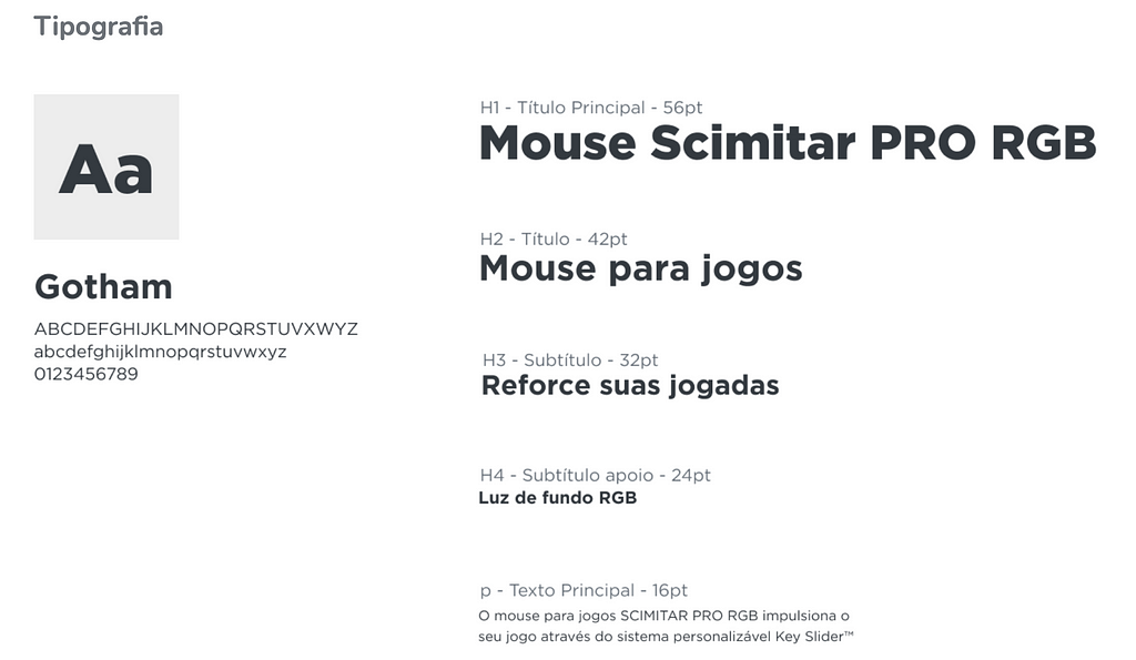 tipografia escolhida por Jairo Cesar em seu processo de UX Design