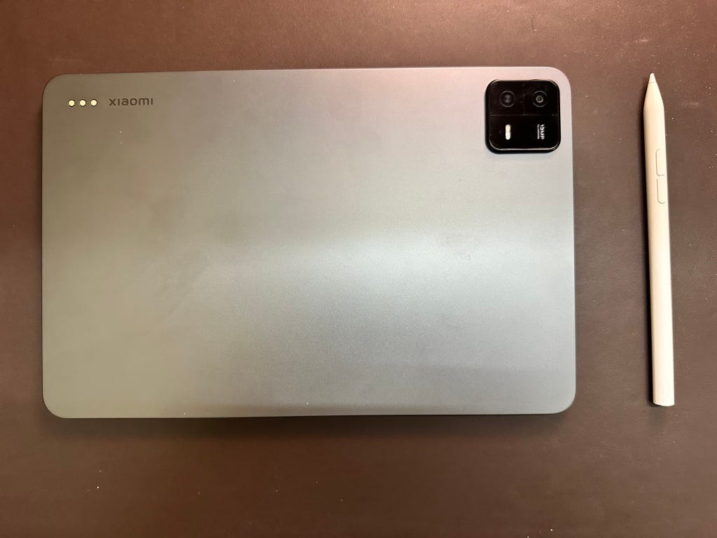 Rear shot of the Xiaomi Pad 6