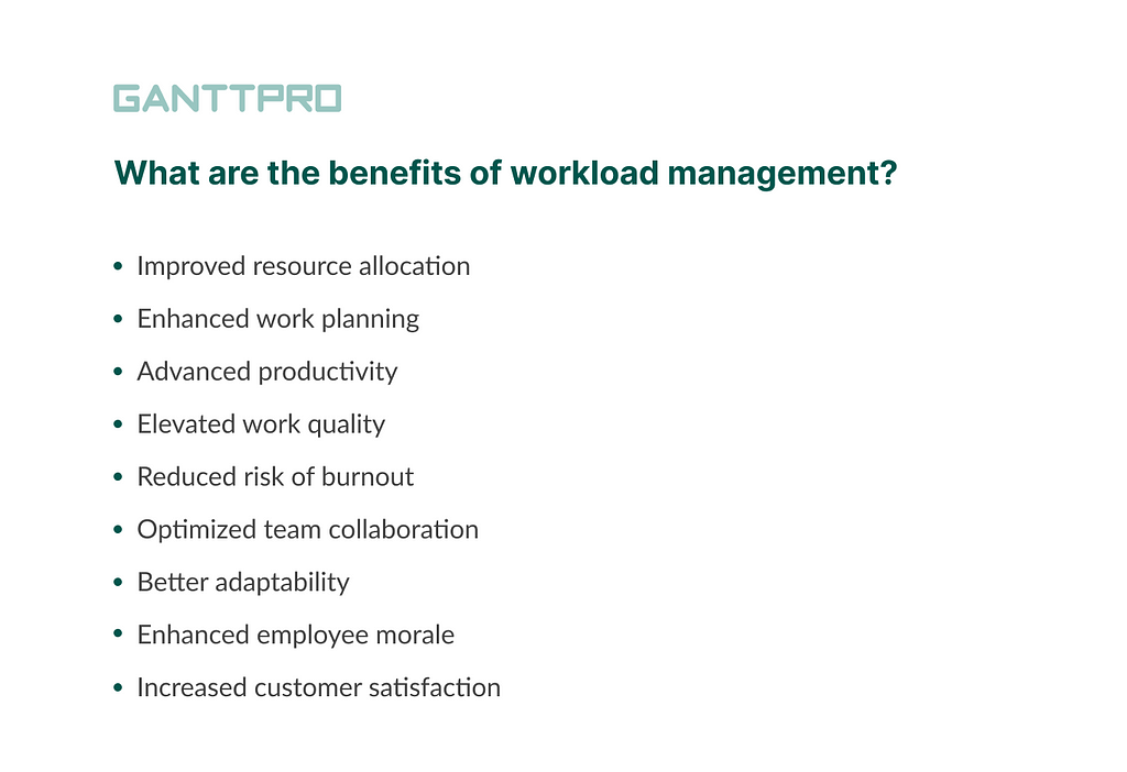 Key workload management benefits