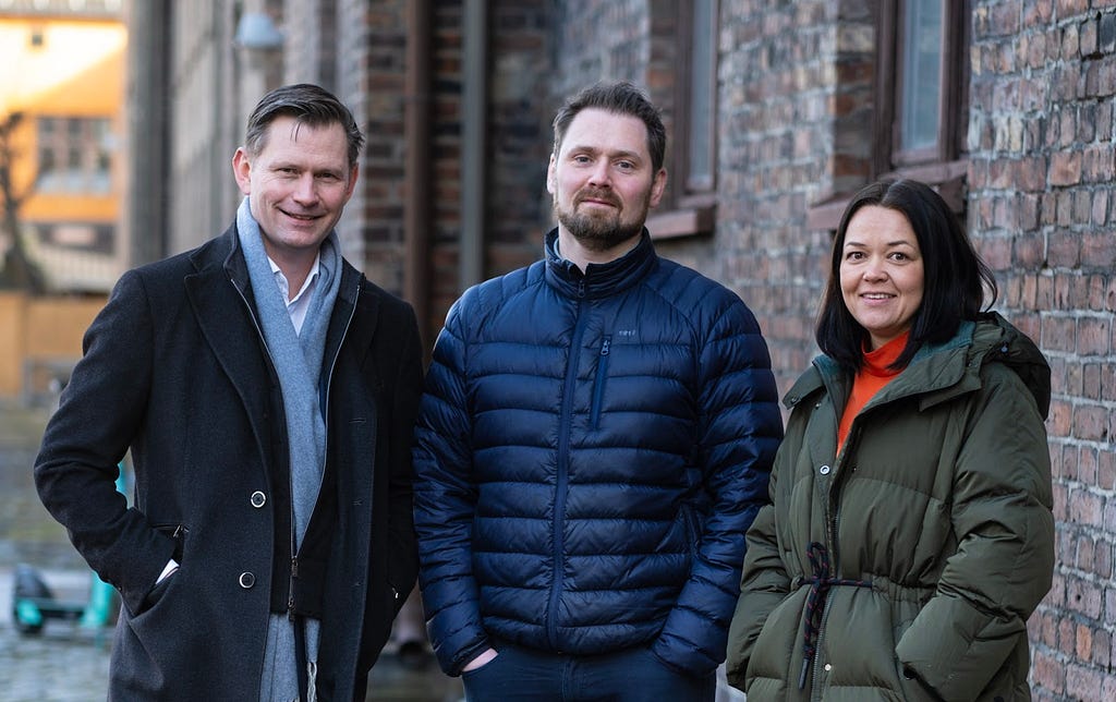 From the left: Ardoq’s CoB Haakon Jensen, CEO & Co-founder Erik Bakstad and VP of Marketing Sigrun Nilsen Rodrigues