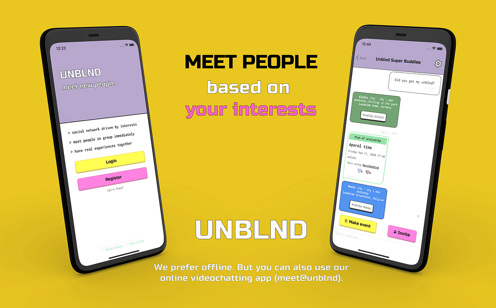 beste app om nieuwe vrienden te maken: unblnd.com