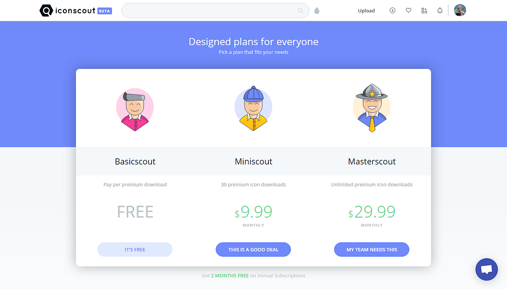 Iconscout Pro Plans