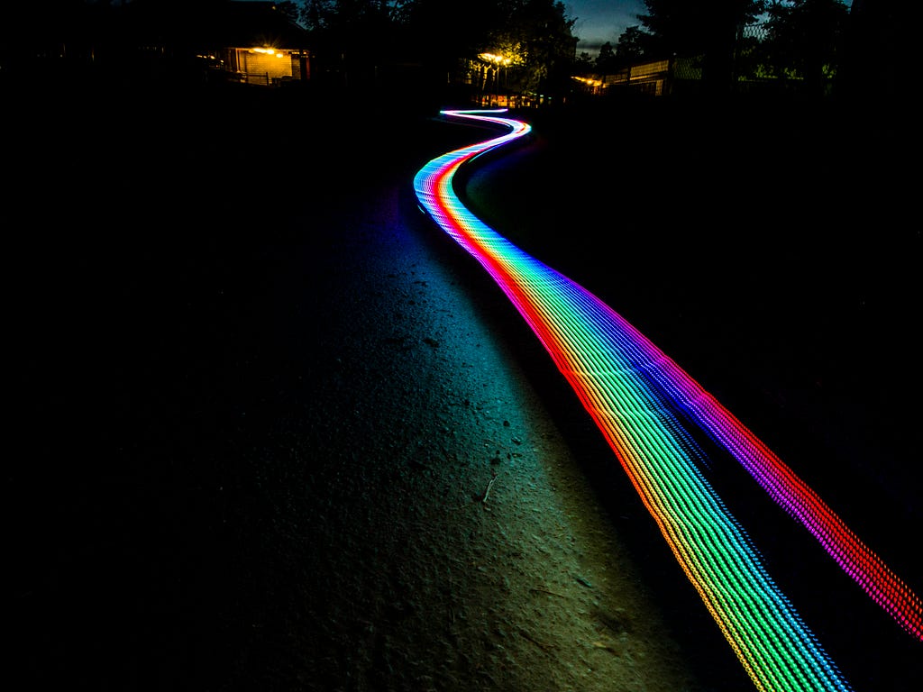 Neon beads weave neatly together