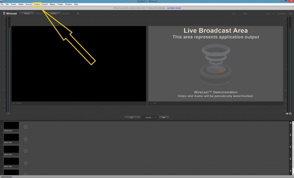 Wirecast output