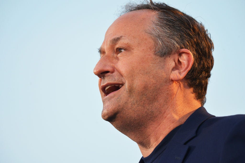 Doug Emhoff at a rally in Denver, Colorado, in October 2020.