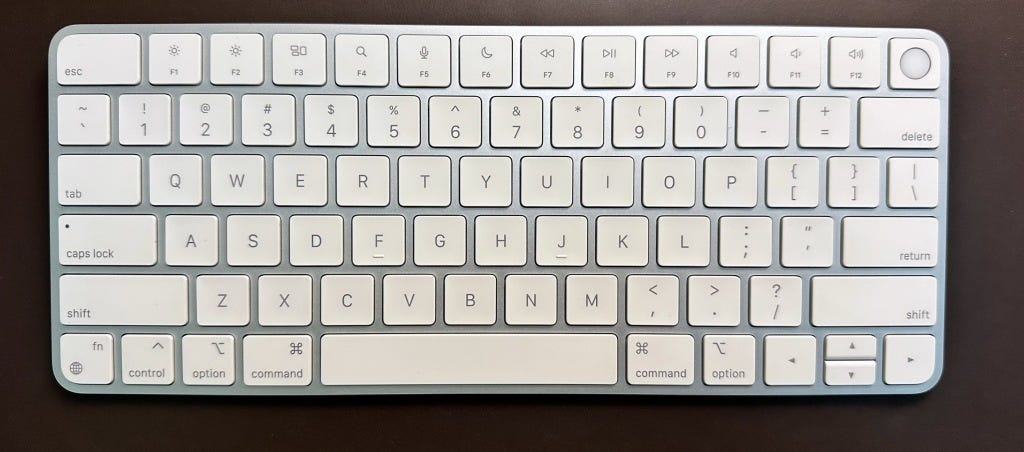 Upper shot of Apple Magic Keyboard with Touch ID