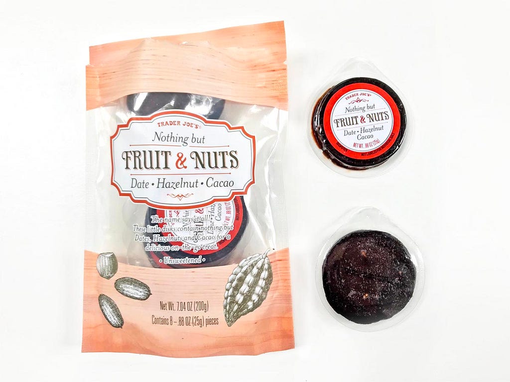 trader joe's paleo snack bag of nothing but fruit and nuts snacks