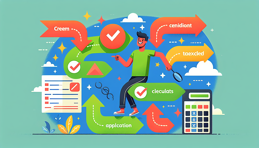 An illustration depicting the simplified application process for tax credits.