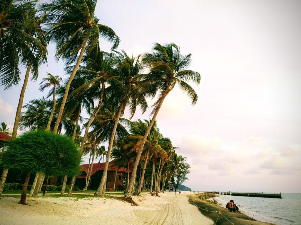 beach at Langkawi with Resort