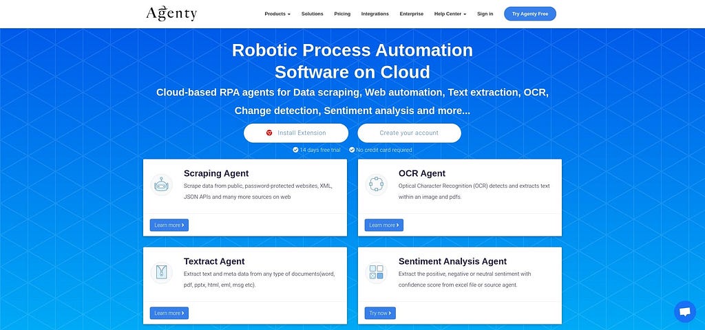 Agenty — Robotic Process Automation Software