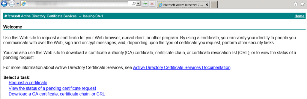 An image of the welcome page to download the certificate