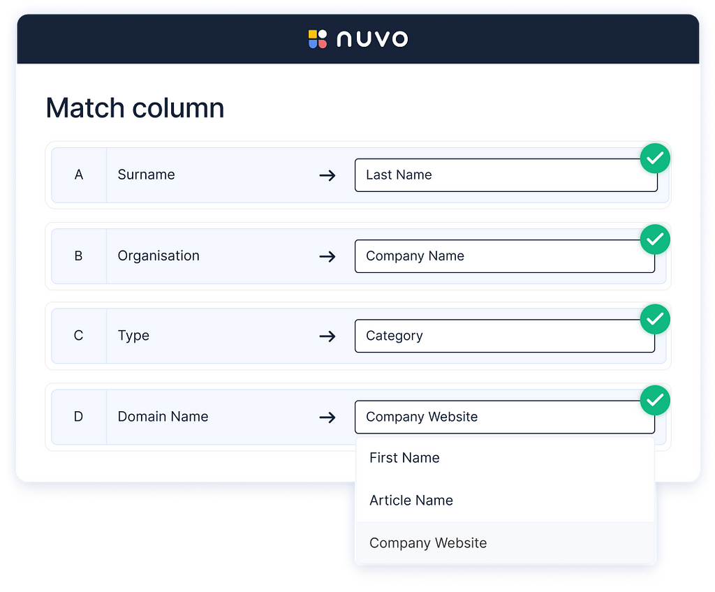 Column Matching time reduction