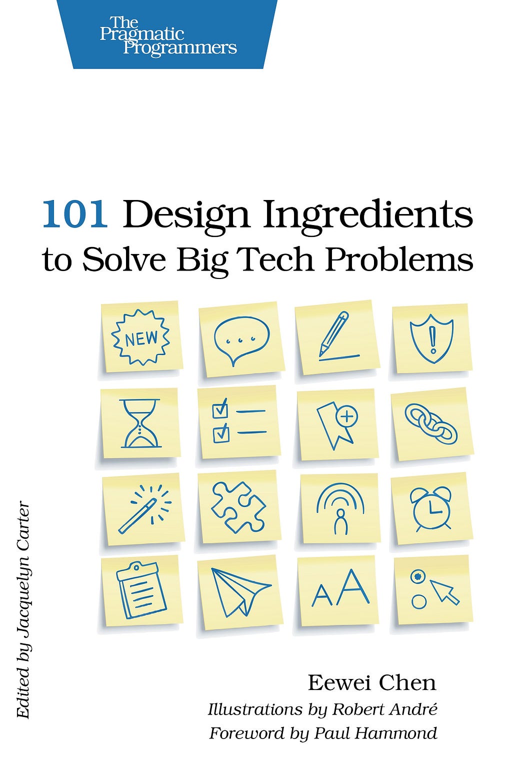 Book cover featuring sticky notes with various simple drawings