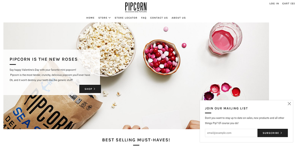 Pipcorn's side popup