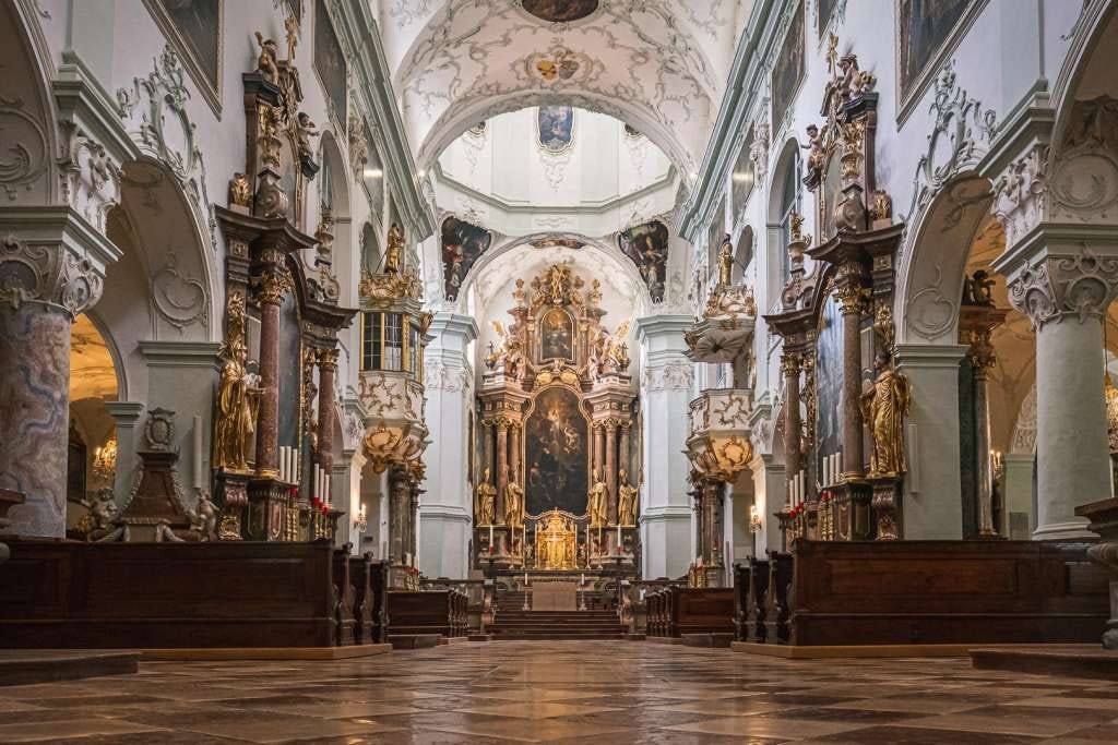 Interior of the Church of Saint Peter in Salzburg