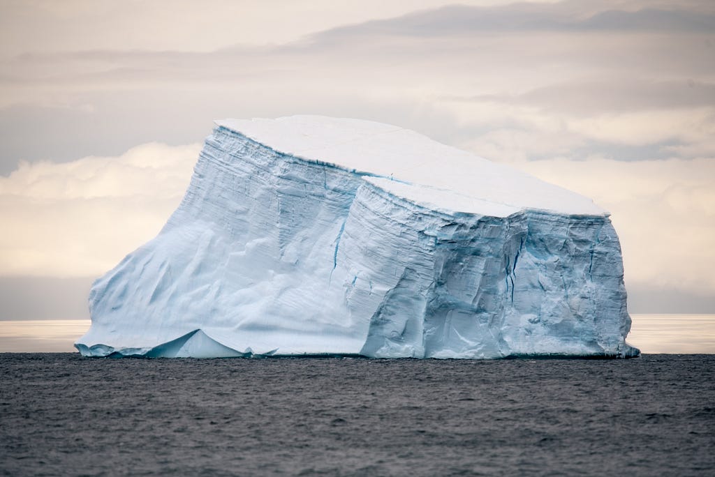 An iceberg at sea