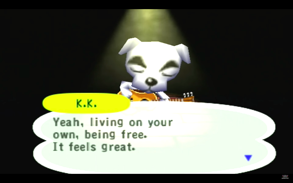 Dog musician K.K. Slider says “Yeah, living on your own, being free. It feels great.