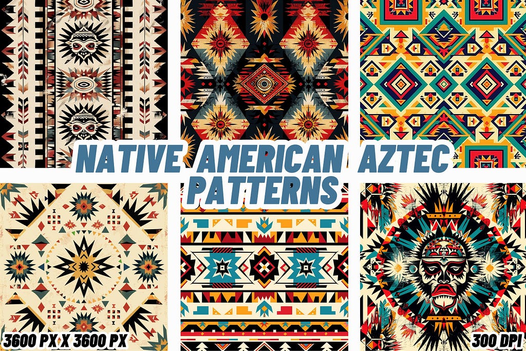 Native American Aztec Patterns Graphic Patterns