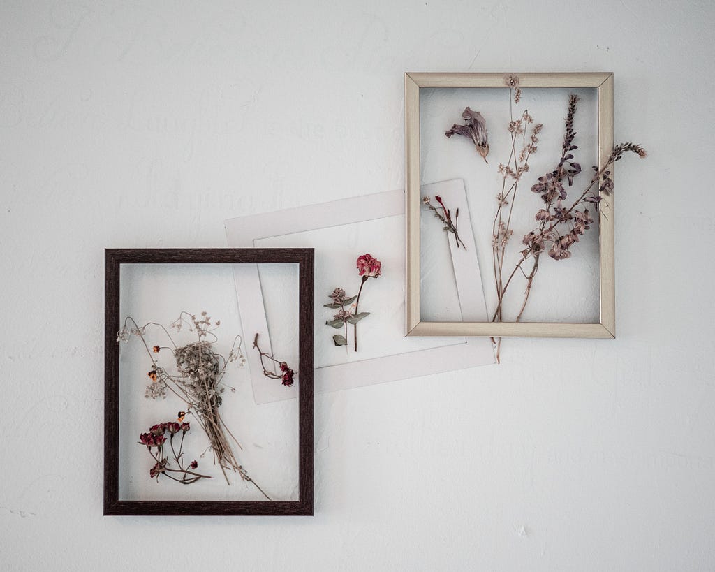 Vintage Wall Art Frame with flowers