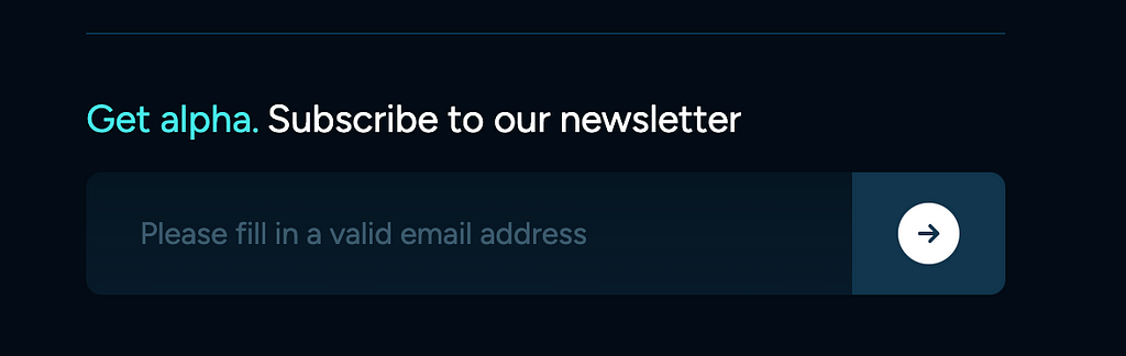 Get alpha. Subscribe to the SynFutures newsletter