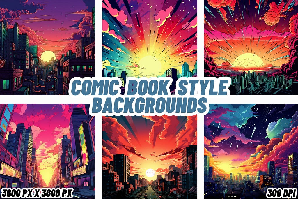 Comic Book Style Backgrounds Illustration Fonds d'Écran Par FabriCraft
