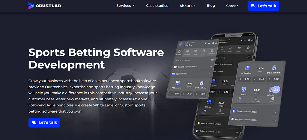 Crustlab- Experts in Sports betting app development services