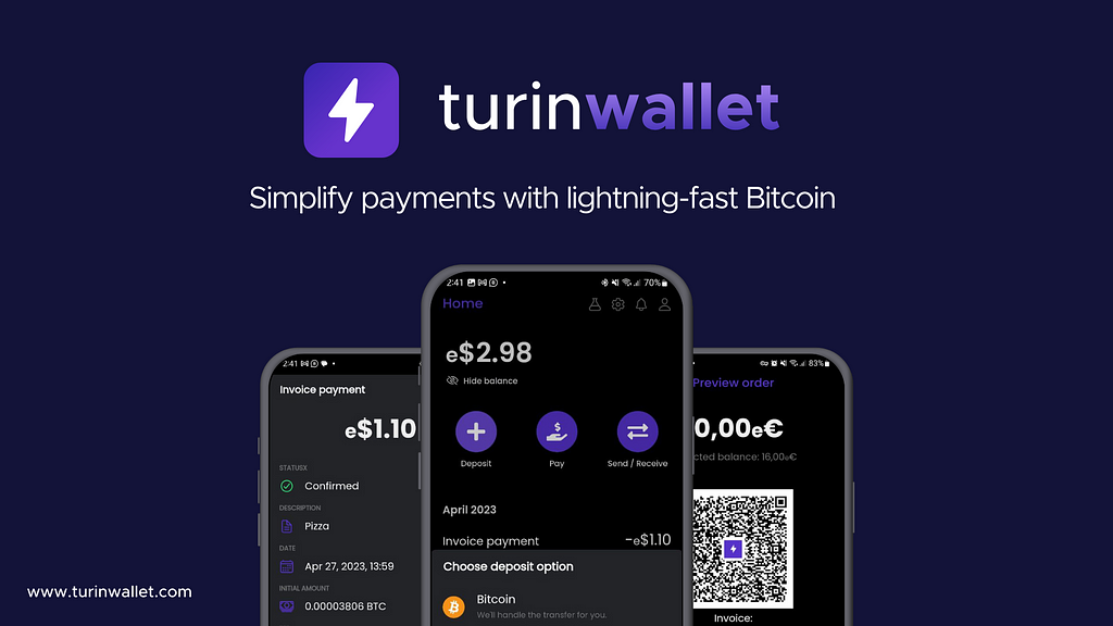 TurinWallet smartphone view