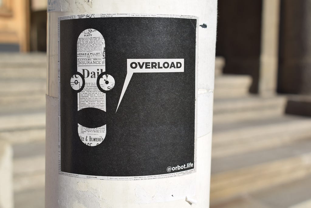 Overload sign on street