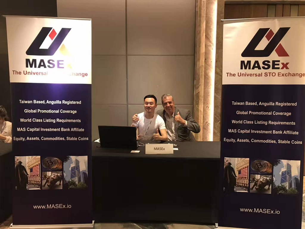 The MASEx booth at Security Tokens Realised Hong Kong