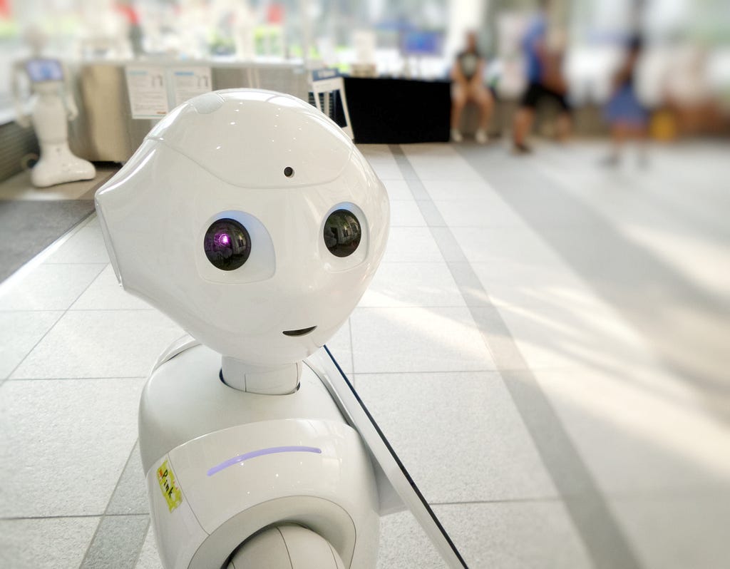 Pepper the robot provides AI based customer service.