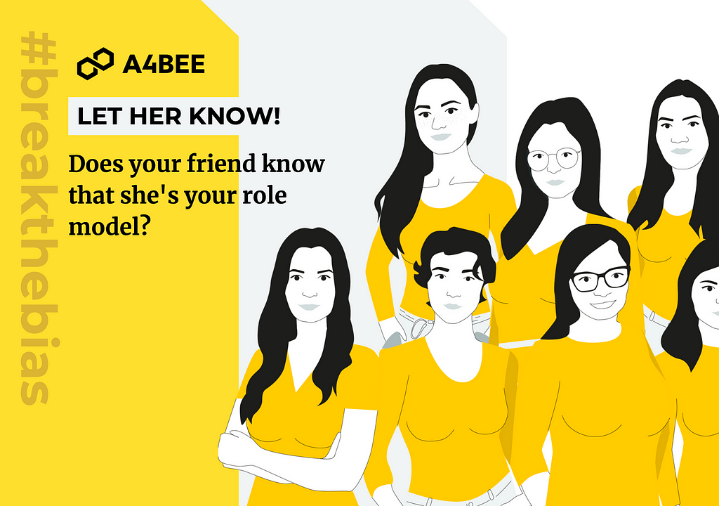Let her know — picture of women in yellow shirts. Picture linked to the report.