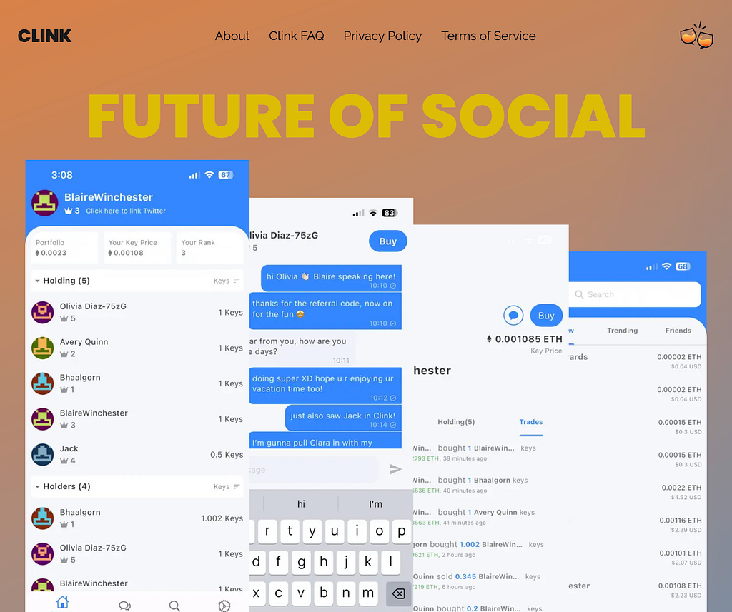 Clink — Future of Social app
