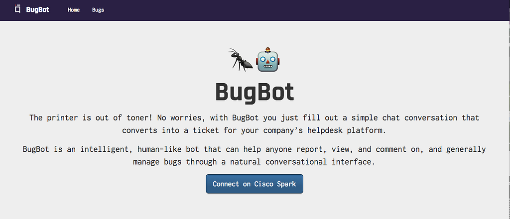 Screenshot of Bugbot Cisco Spark