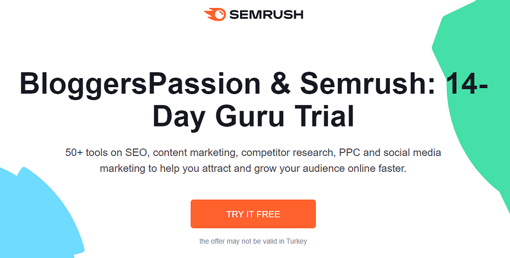 Semrush Guru 14 Days Free Trial