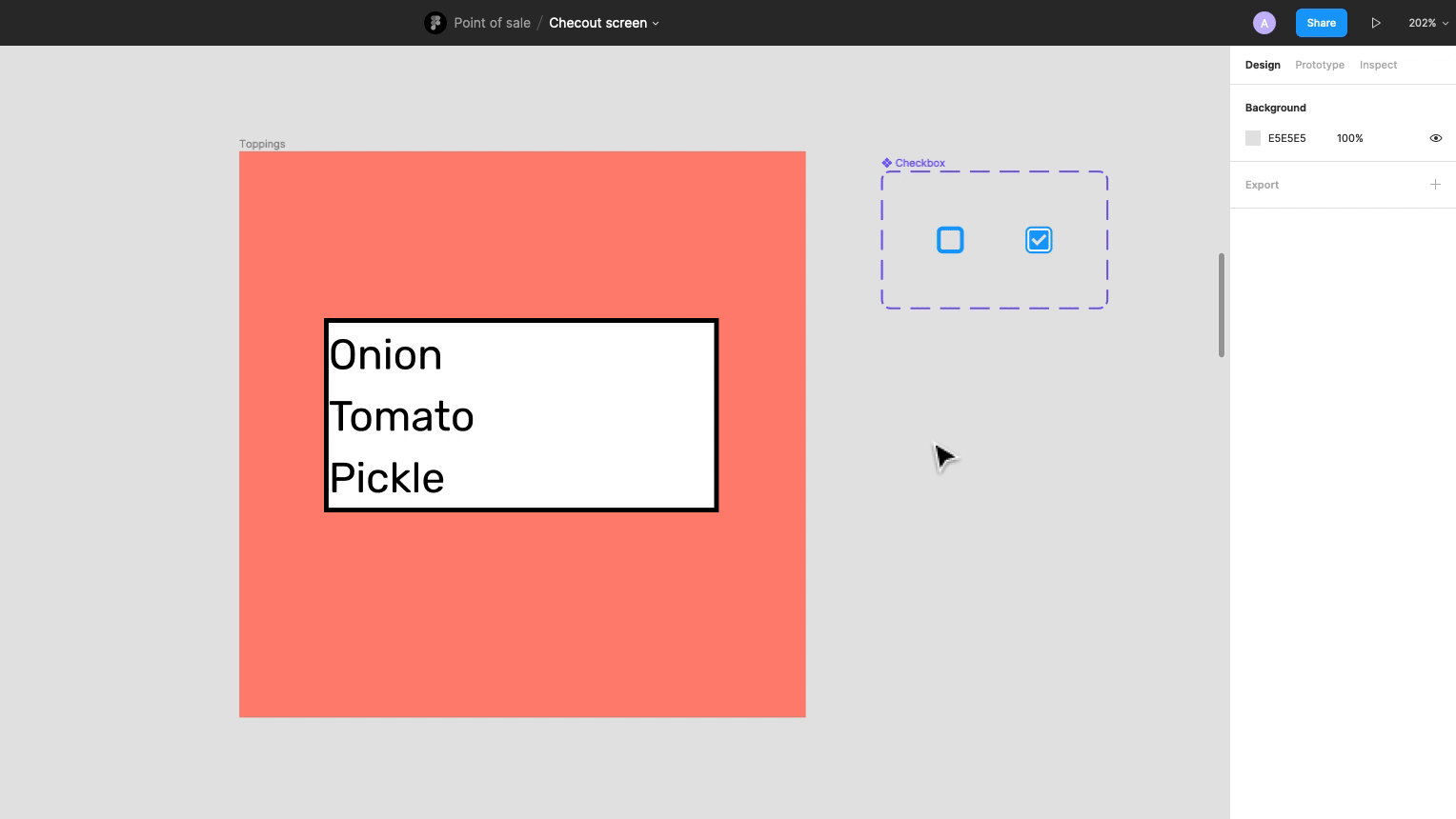 GIF showing how Figma’s “Change to” option works inside a variant.