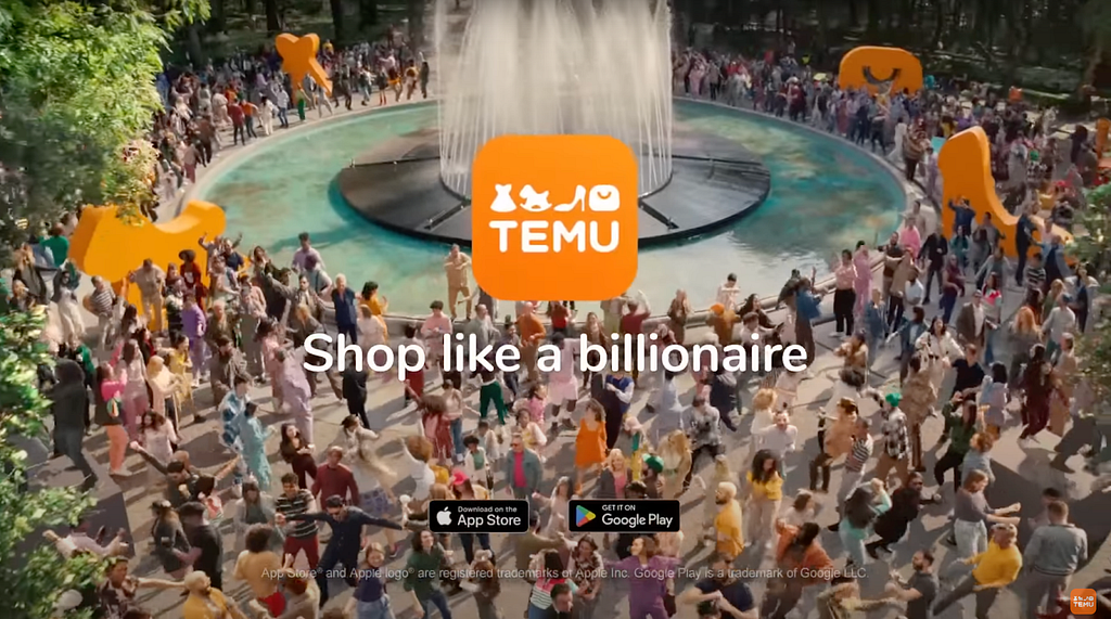 Temu Super Bowl Commercial in February 2022