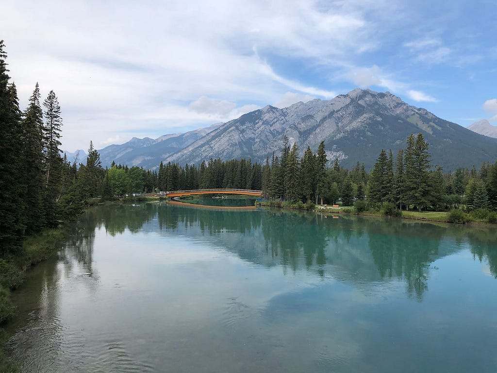 Mountains surrounding the Bow River, Banff