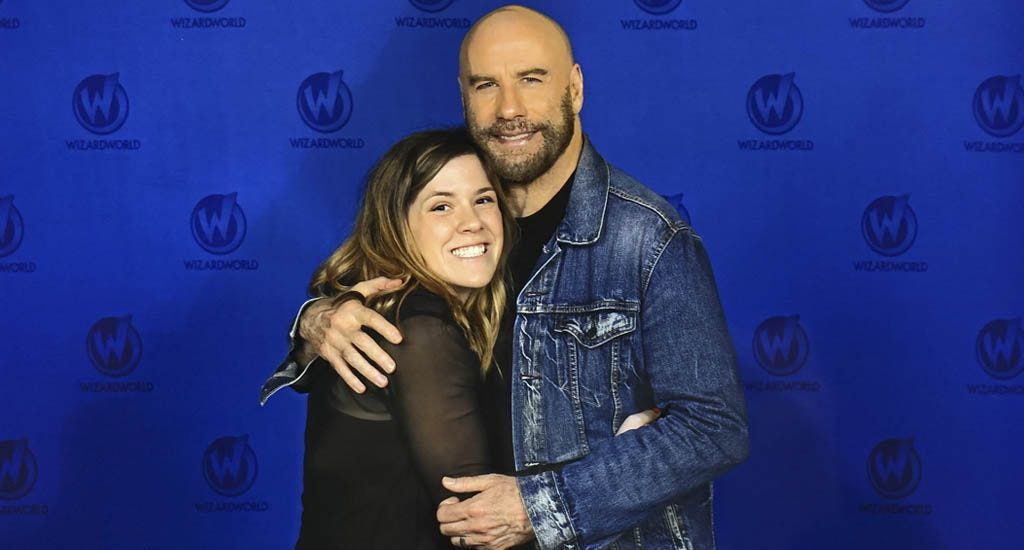 Author Taylor Leddin meeting John Travolta