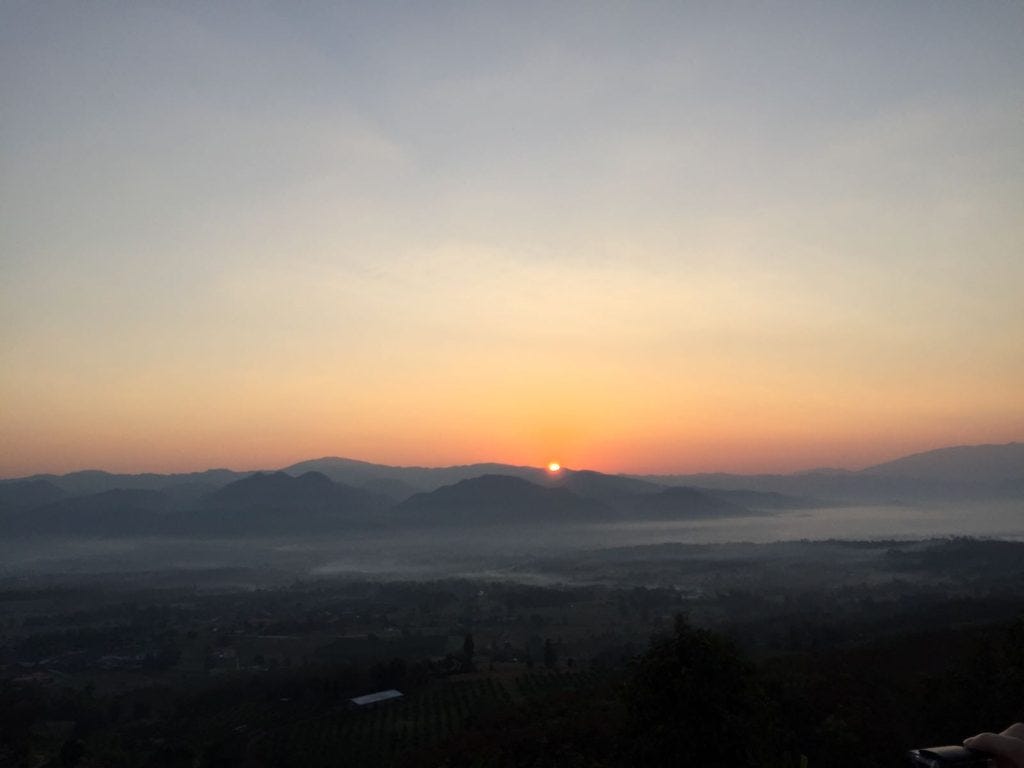 Sunrise-in-the-chinese-village-in-pai