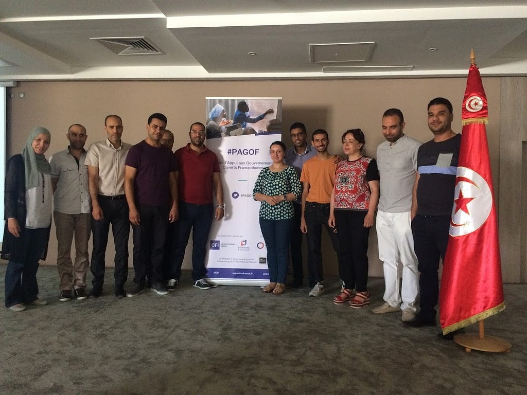 Les participants à la formation “Ouverture des données dans le secteur des transports”, à Tunis